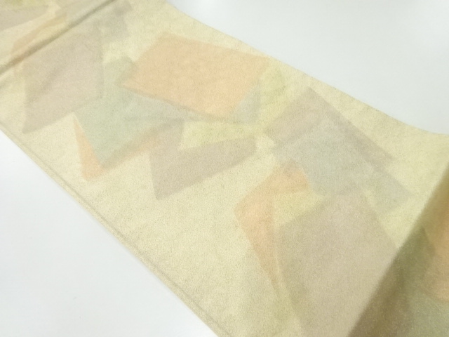 アンティーク　砂子綴れ色紙散らし模様織出し全通袋帯（材料）